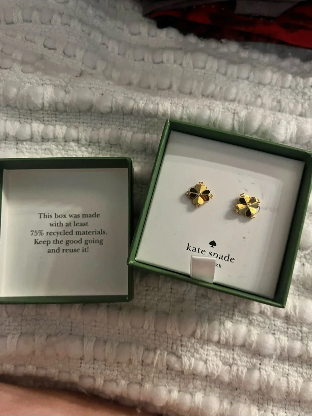 kate spade New York Gold Floral Stud Earrings
